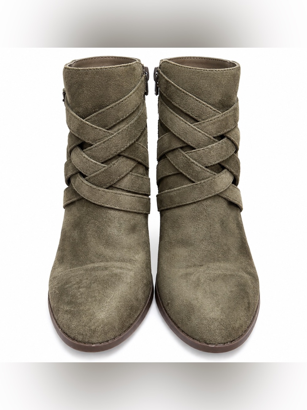 NWT! Charlotte Russe Women’s Olive Sparrow Ankle Booties. Size: 6